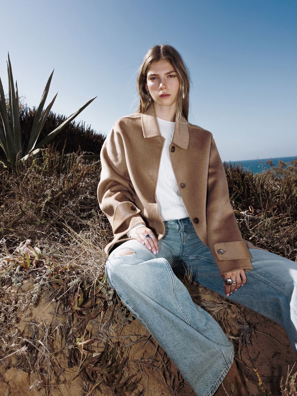 מעיל במראה צמר