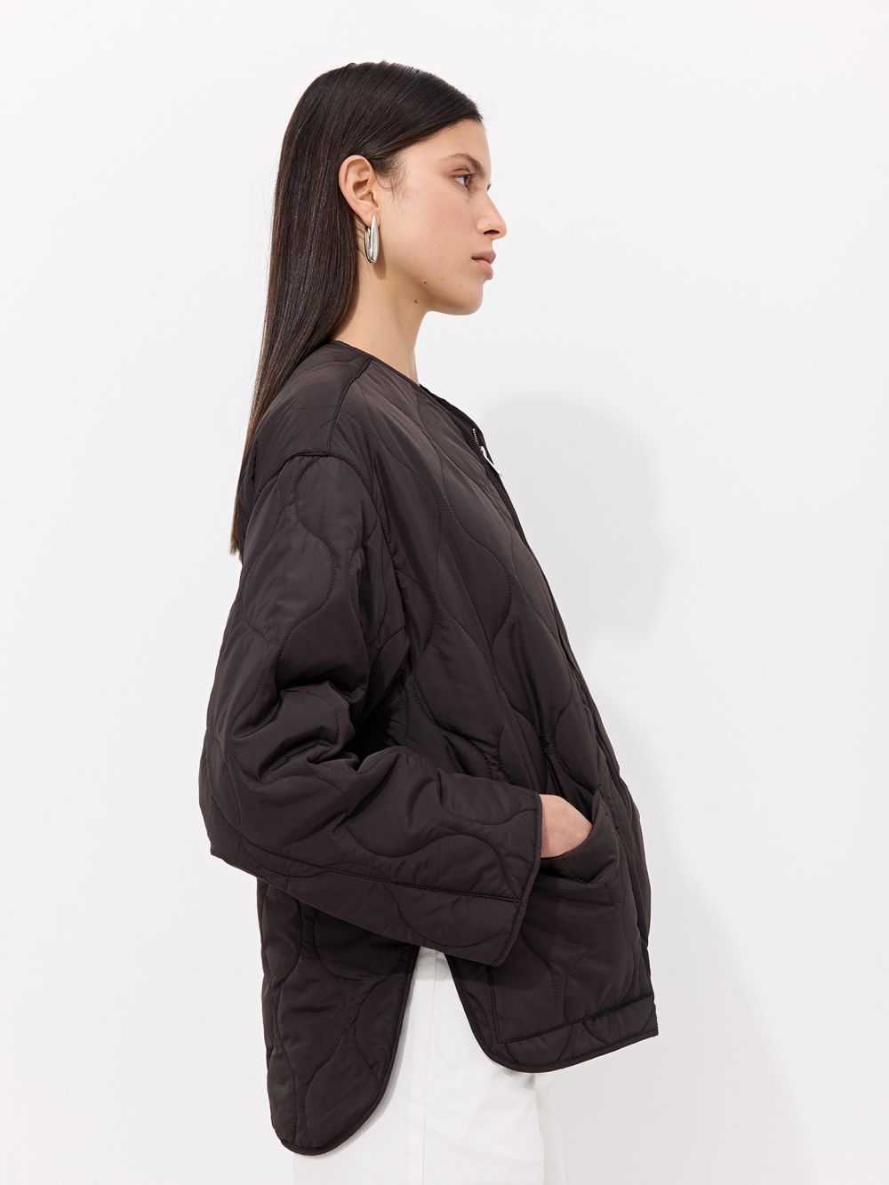 מעיל קווילט עם רוכסן