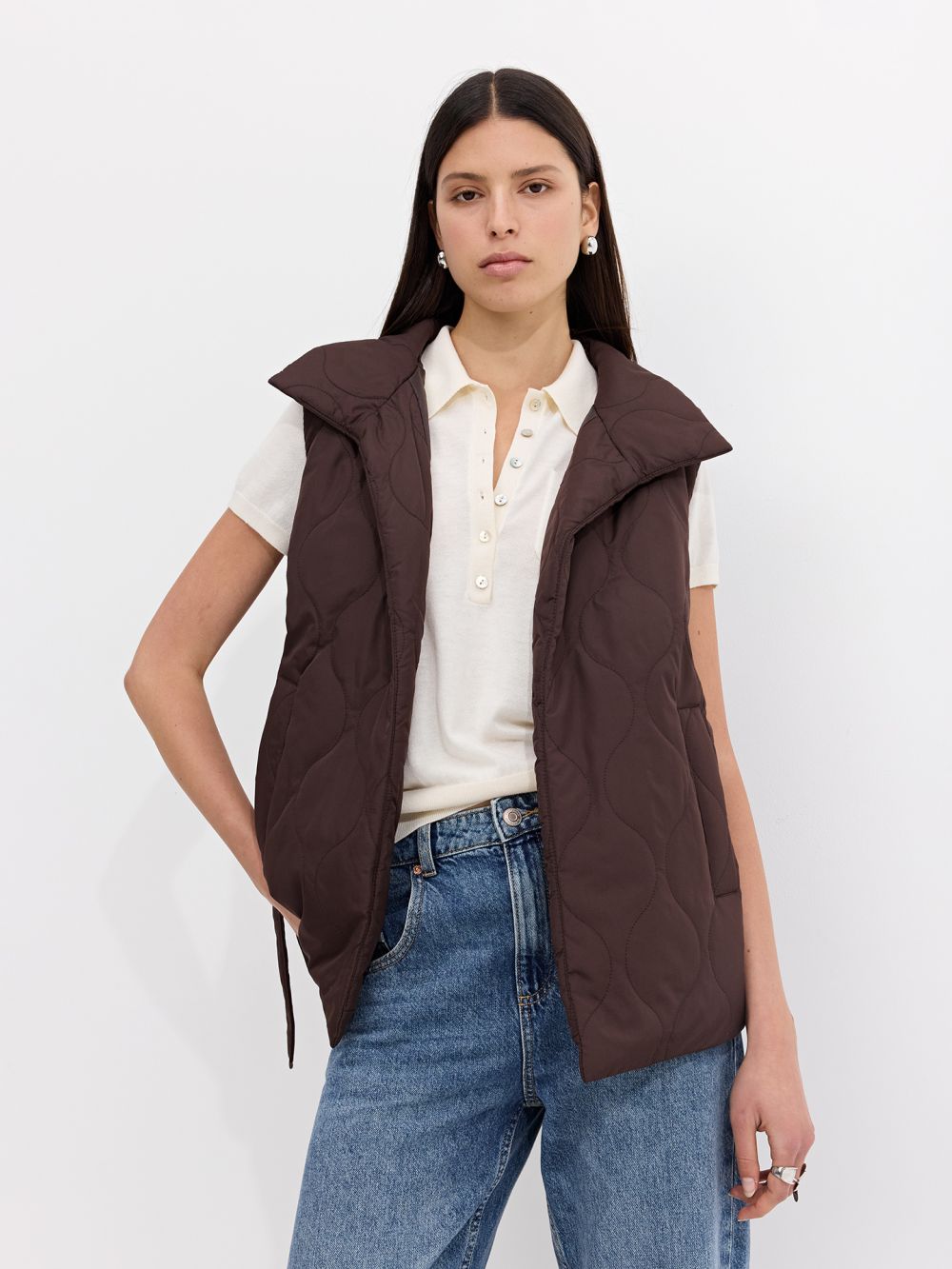 ווסט קווילט עם חגורה