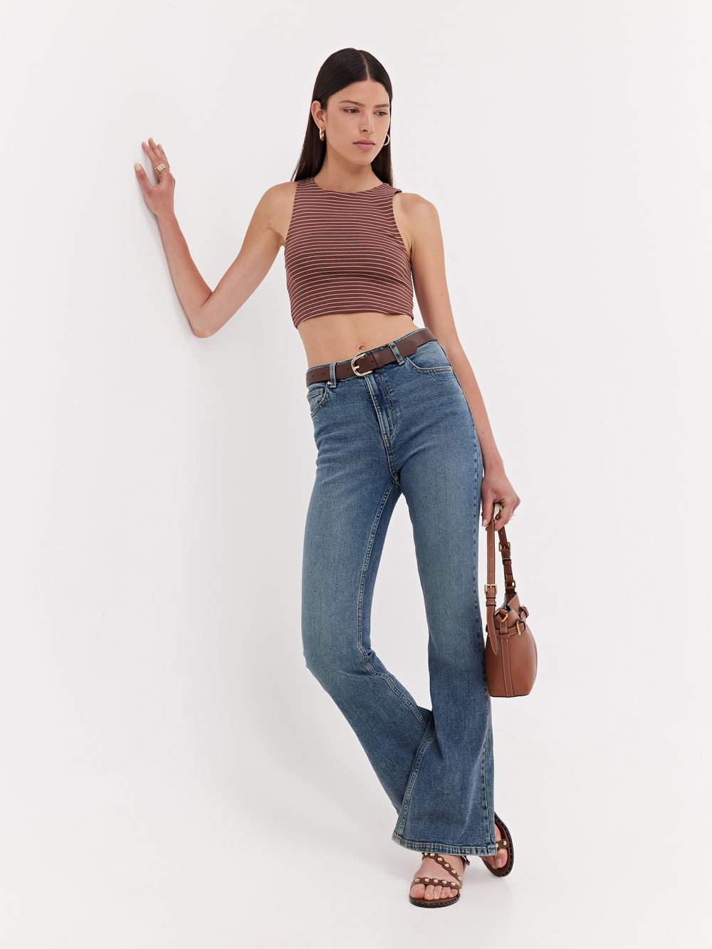 ג’ינס FLARE HIGH RISE