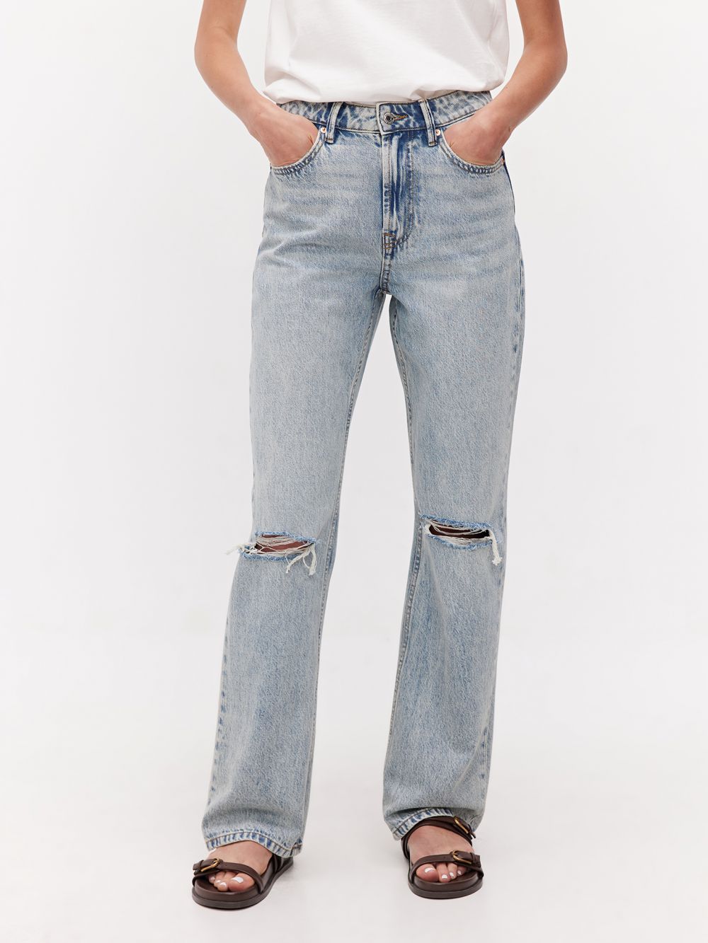 ג’ינס BOOTCUT -HIGH RISE קרעים