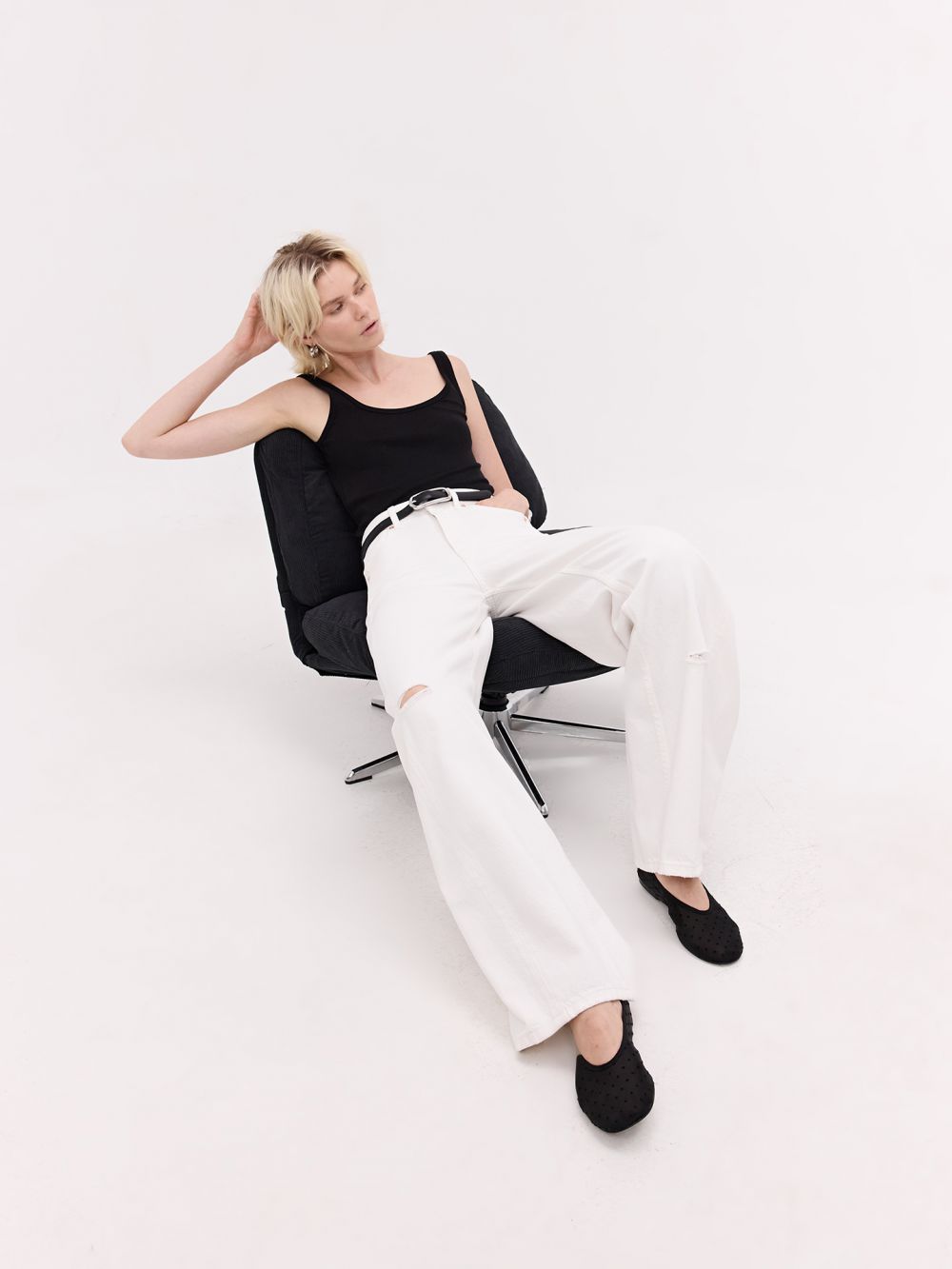 ג׳ינס MID RISE - WIDE LEG