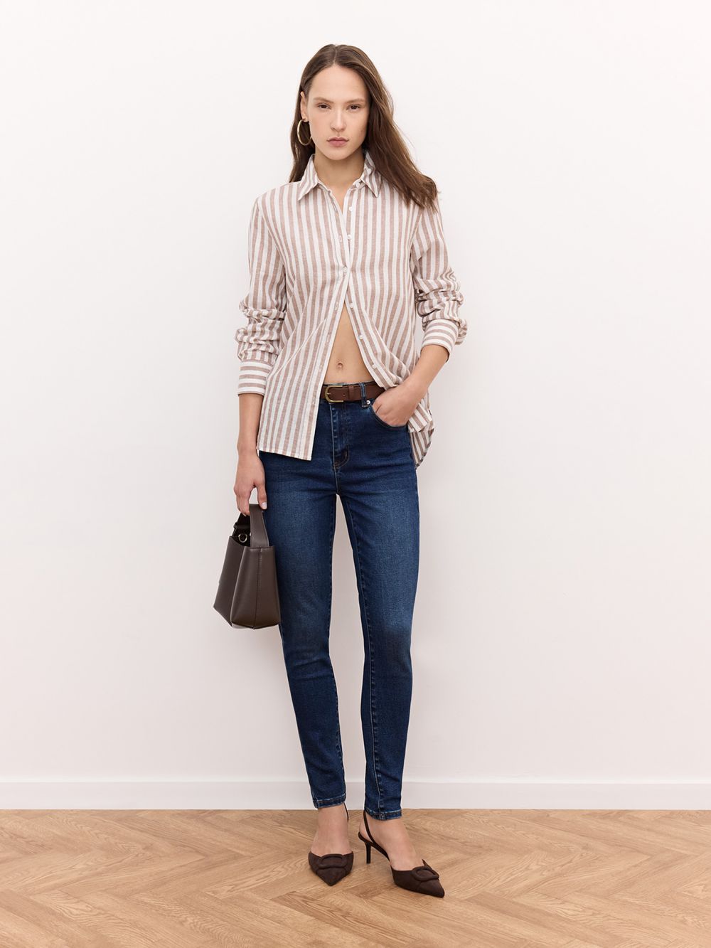 ג׳ינס SKINNY בגזרה גבוהה