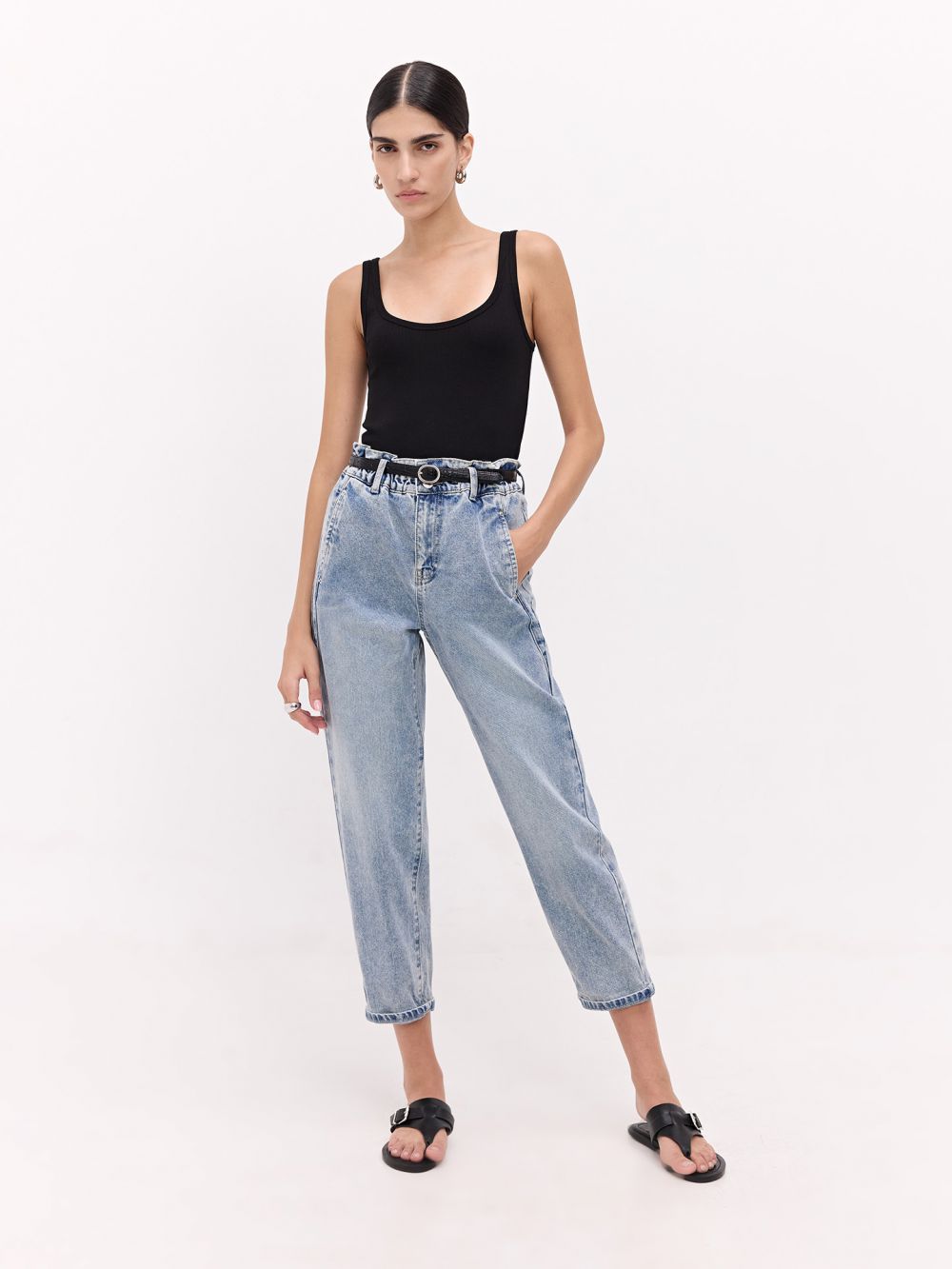 ג׳ינס BAGGY עם חגורה