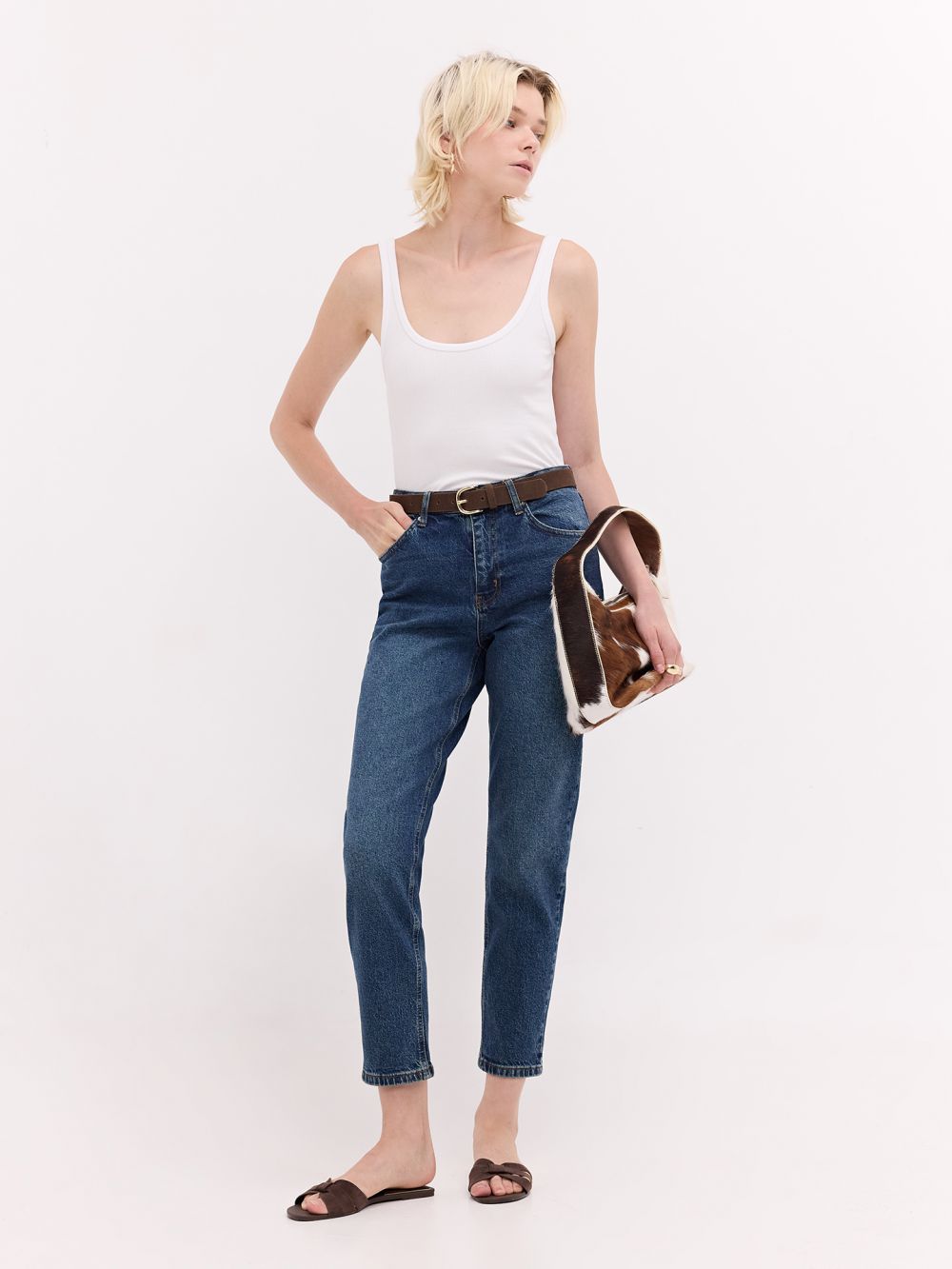 ג׳ינס COMFORT MOM שטוף