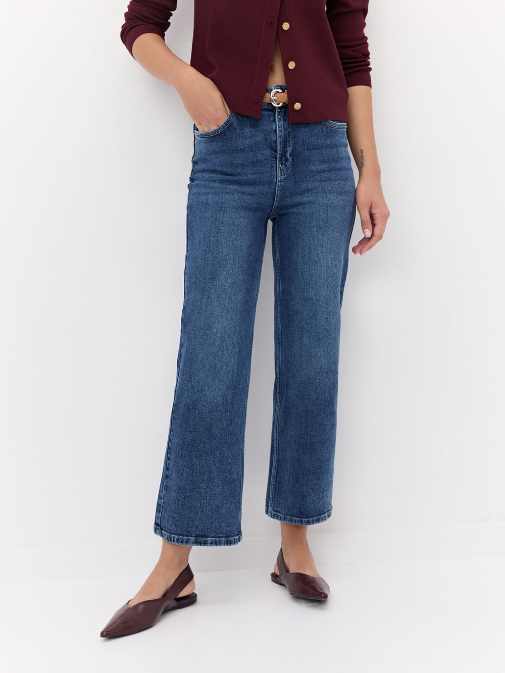 ג׳ינס Culotte בגזרה גבוהה