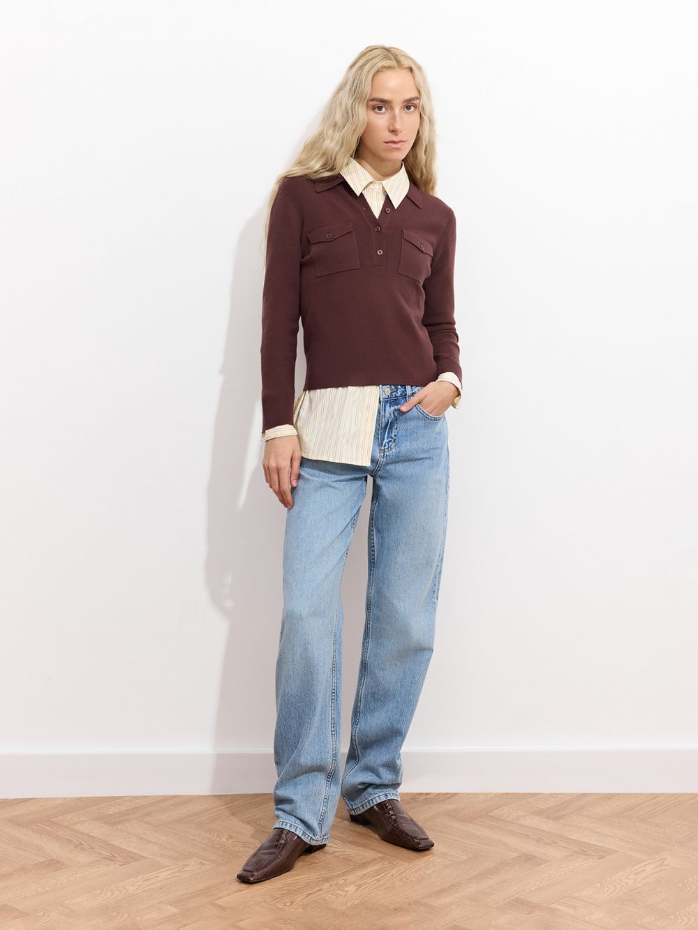 ג’ינס בגזרה גבוהה STRAIGHT