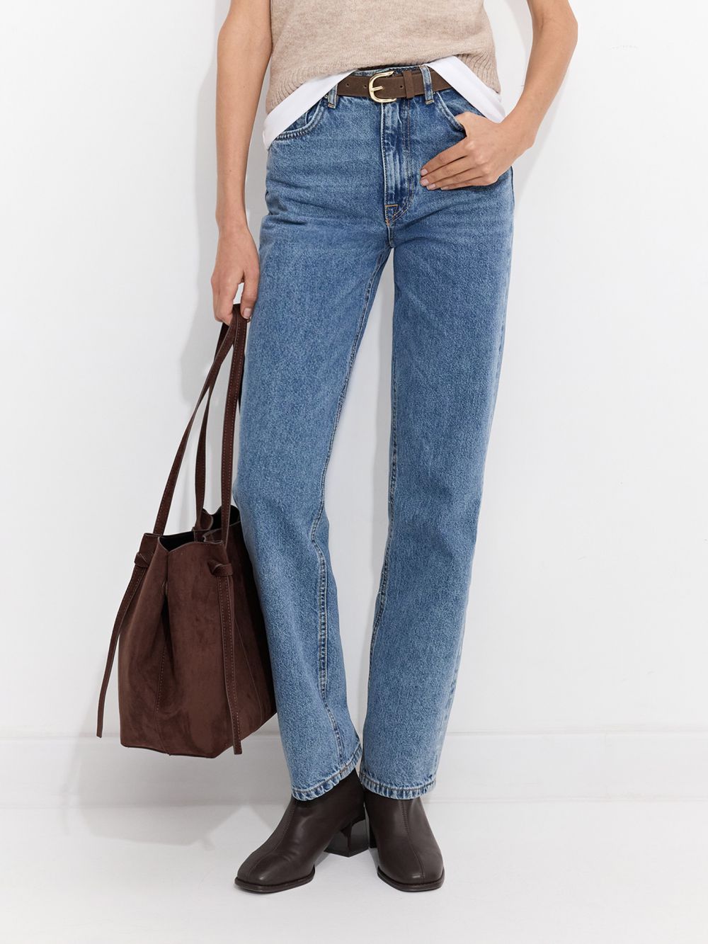 ג’ינס STRAIGHT בגזרה גבוהה