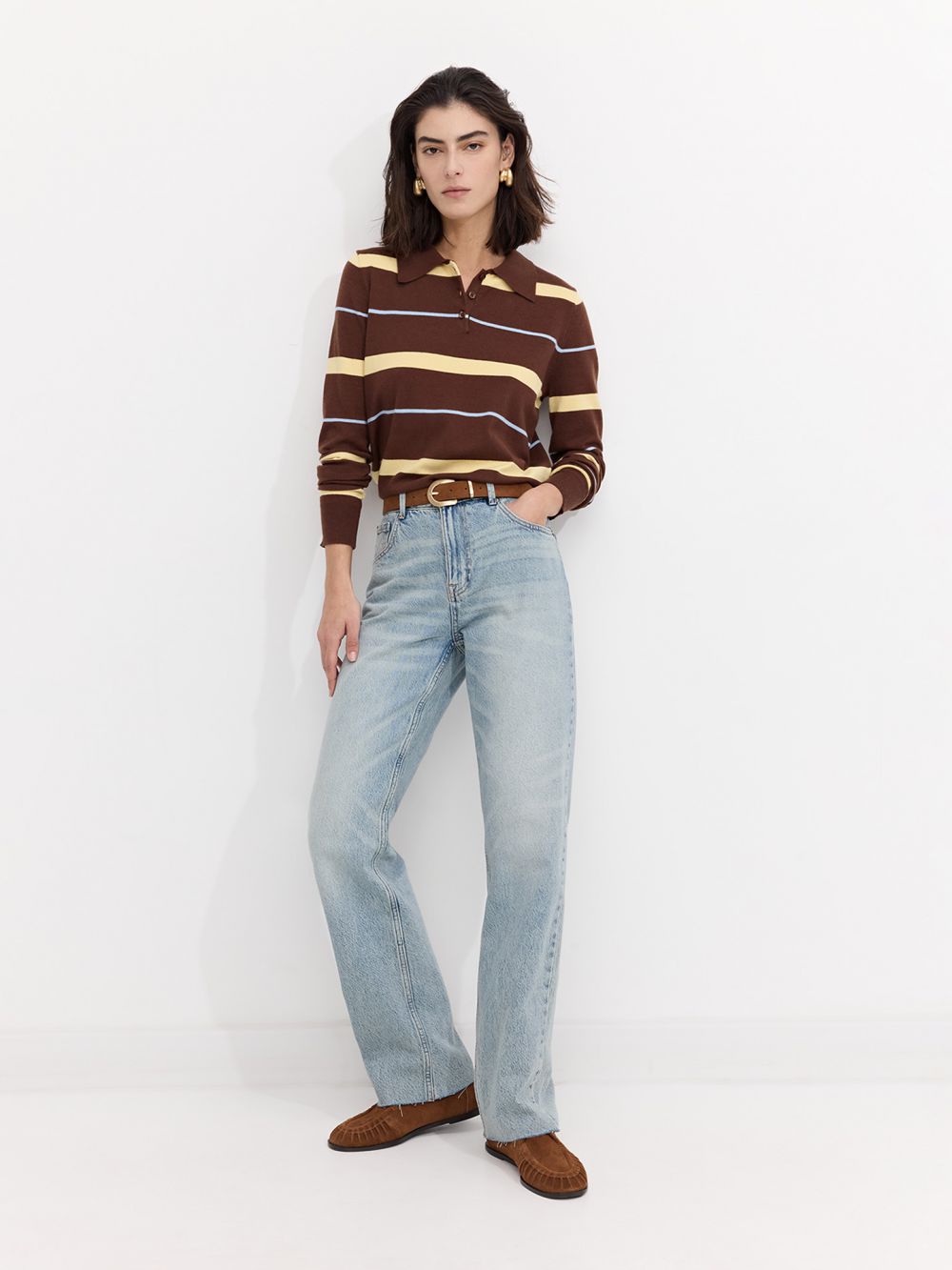 ג׳ינס Mid rise - WIDE LEG