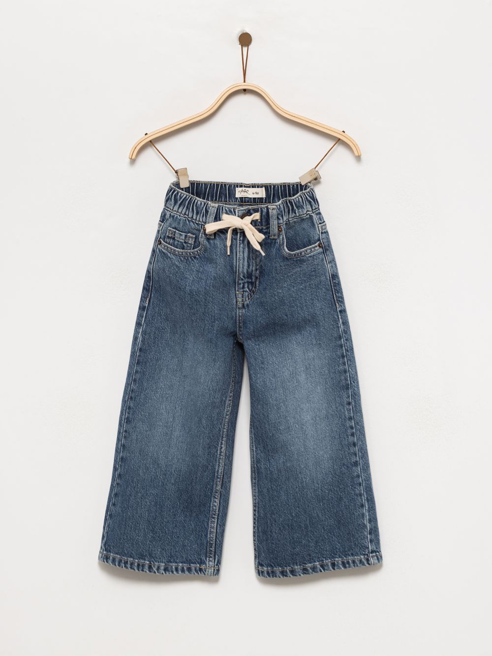 ג’ינס WIDE-LEG עם שרוך