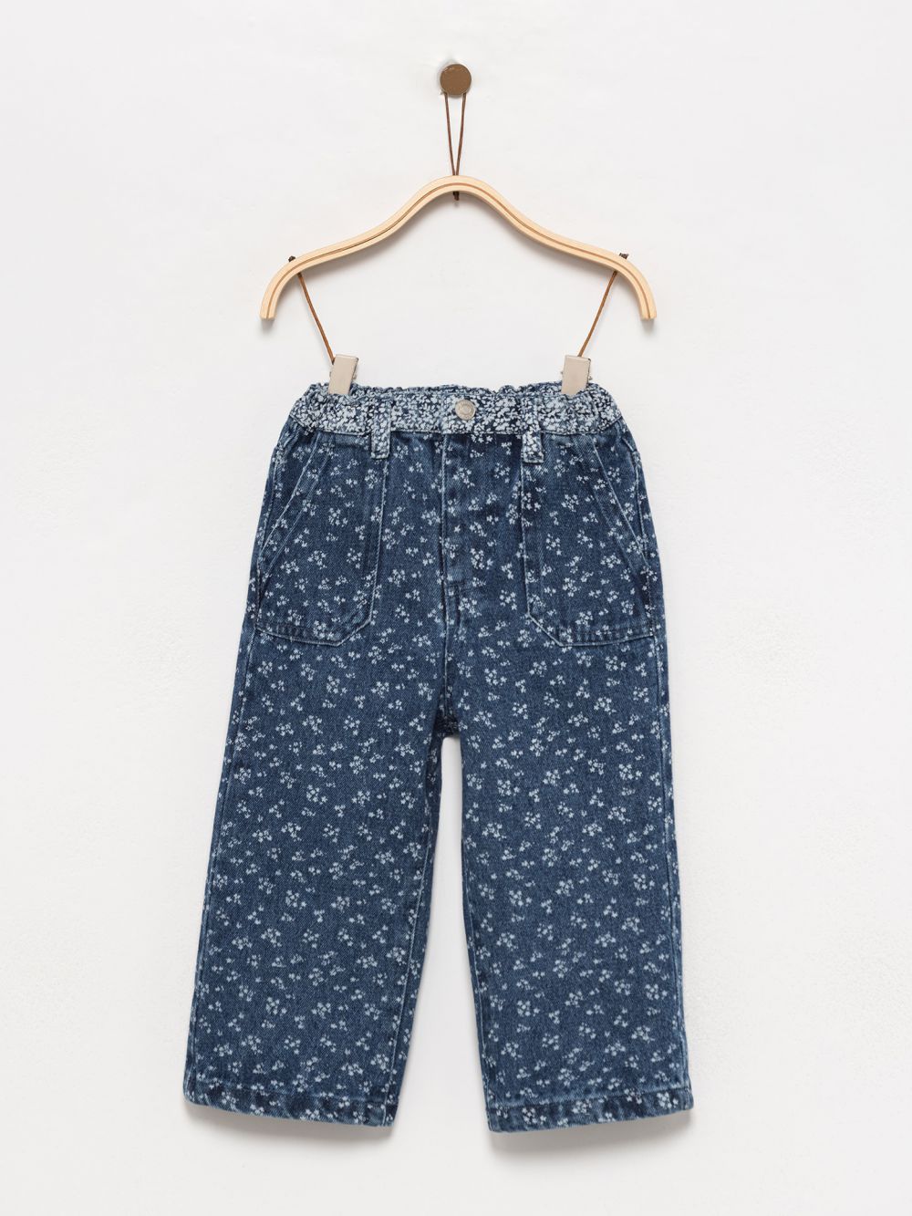 ג׳ינס WIDE-LEG פרחוני