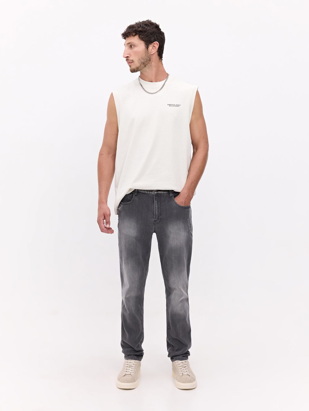 ג’ינס SLIM משופשף