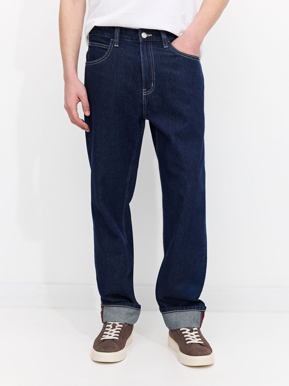 ג׳ינס ארוך עם קיפול במכפלת