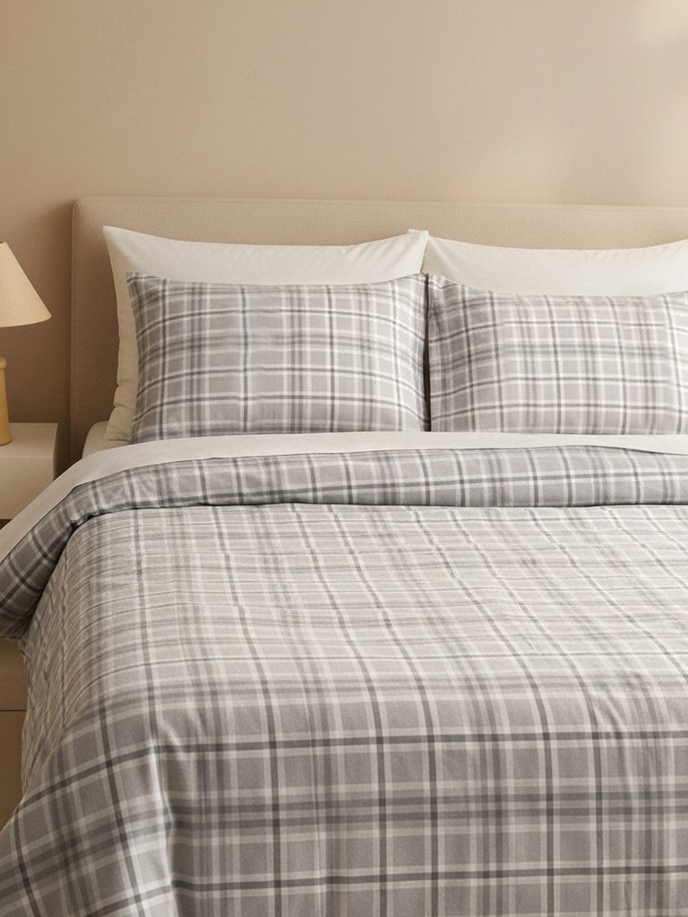 ציפית לכרית פלאנל משבצות – 50x70 ס”מ