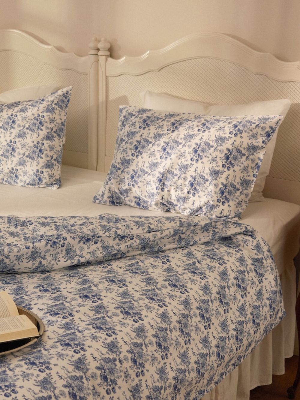 סט מצעים פרחים כחולים