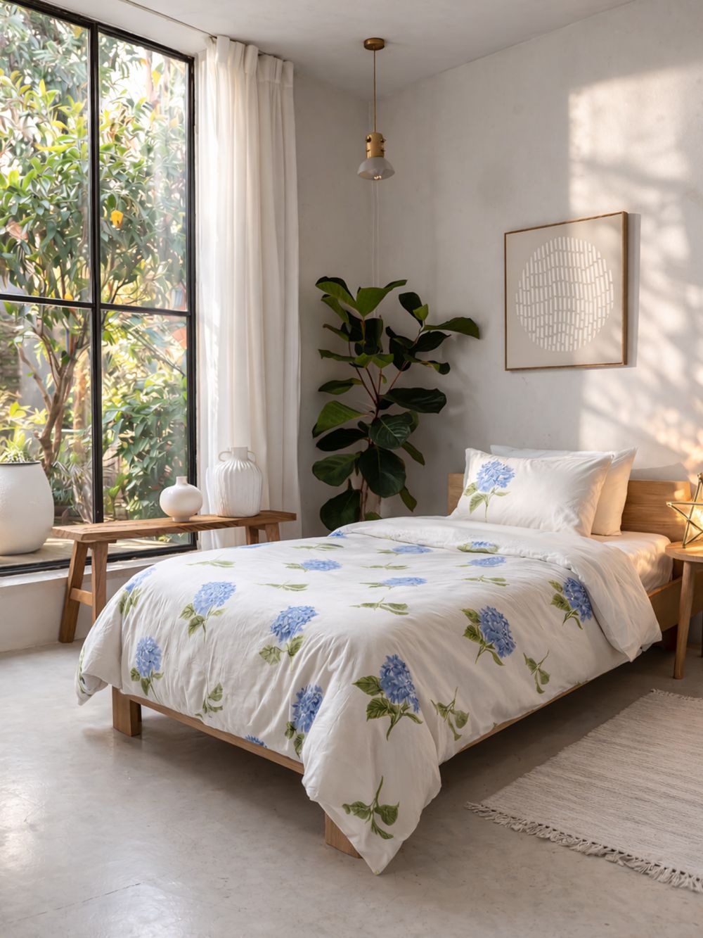 סט מצעים הורטנזיה 120x200 ס״מ 180TC