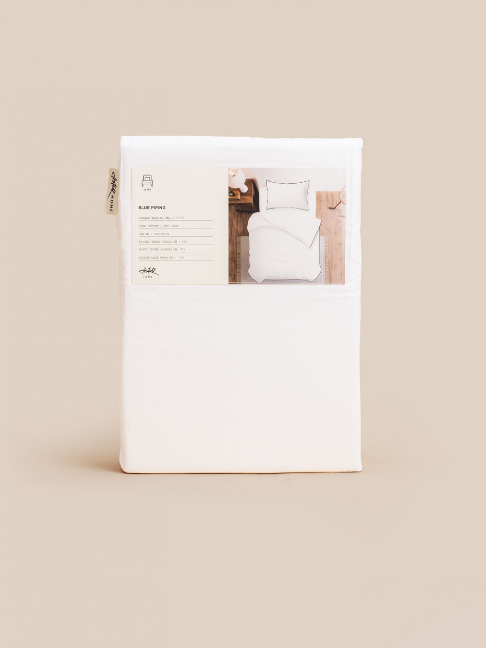 סט מצעים פספול כחול 160x200 ס״מ 144TC