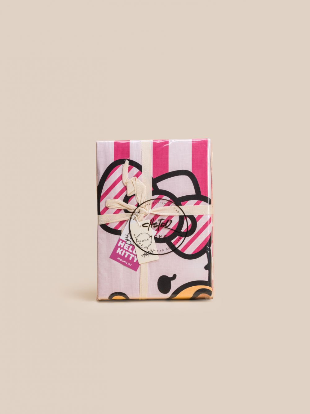 סט מצעים HELLO KITTY פסים 90X200CM