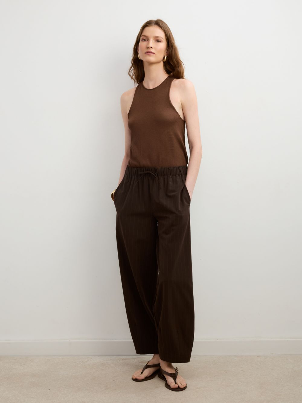 מכנסי פסים BALLOON ארוכים