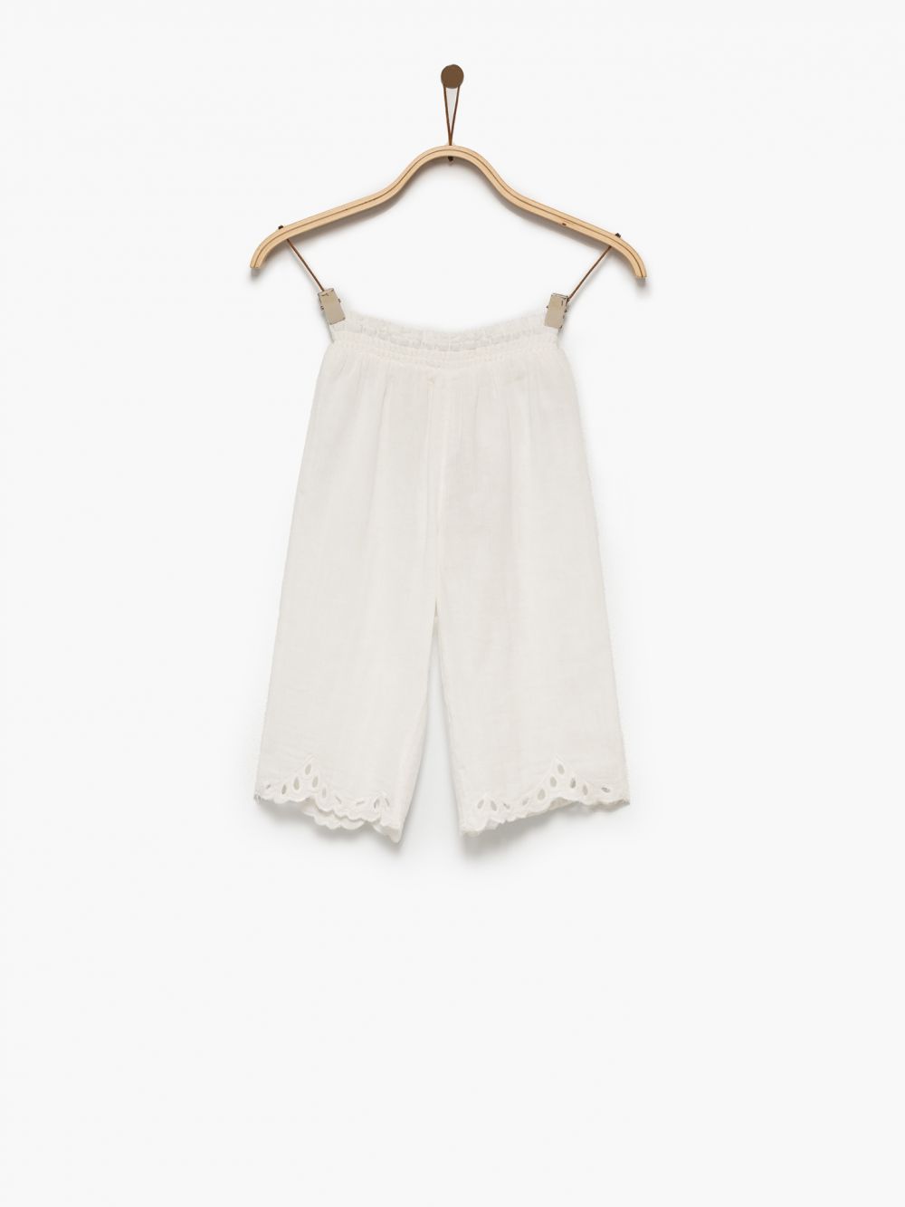 מכנסי אריג רקומים