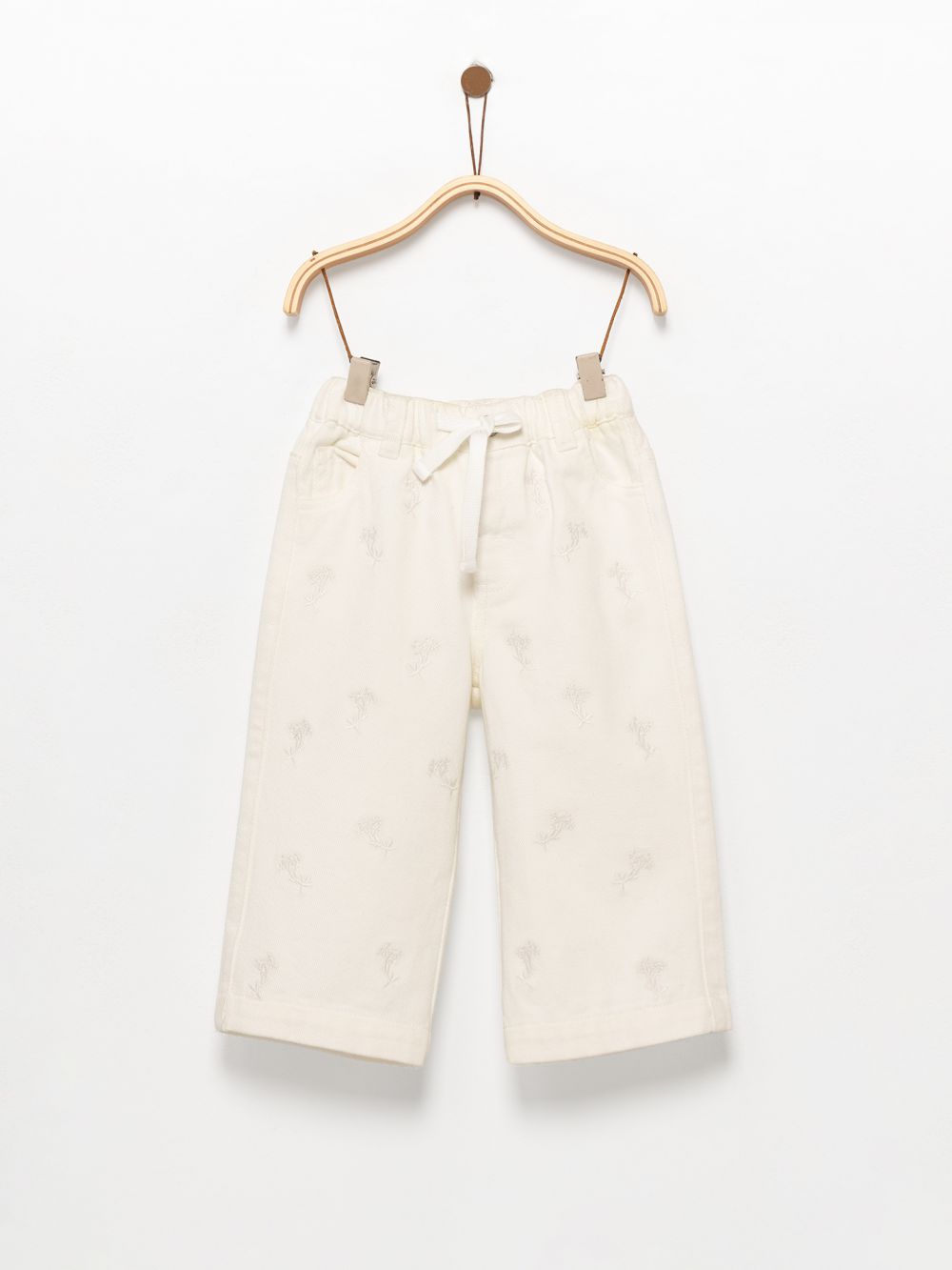 מכנסי דריל רקומים