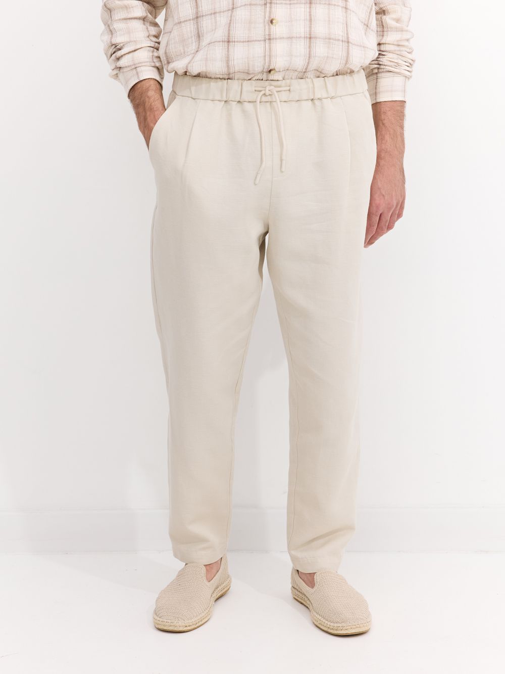 מכנסיים אורכים עם גומי