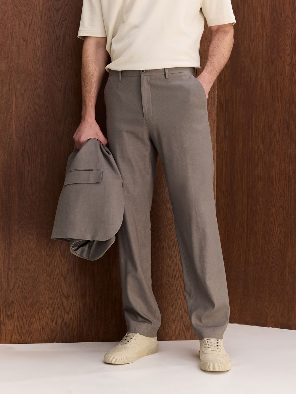 מכנסי חליפה פשתן מעורב