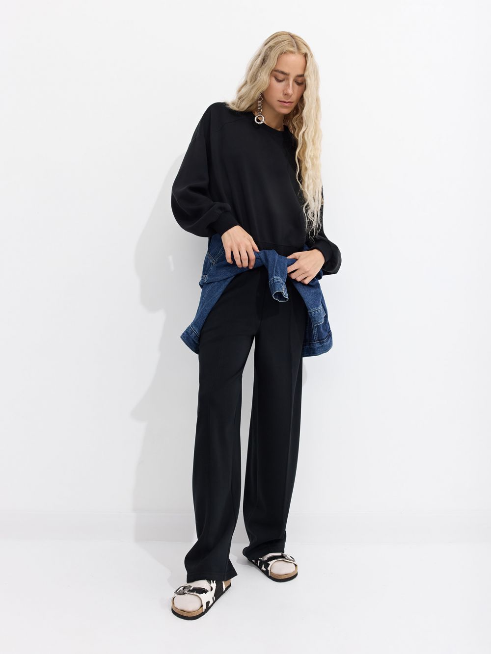 מכנסי אינטרלוק גזרת BALLOON