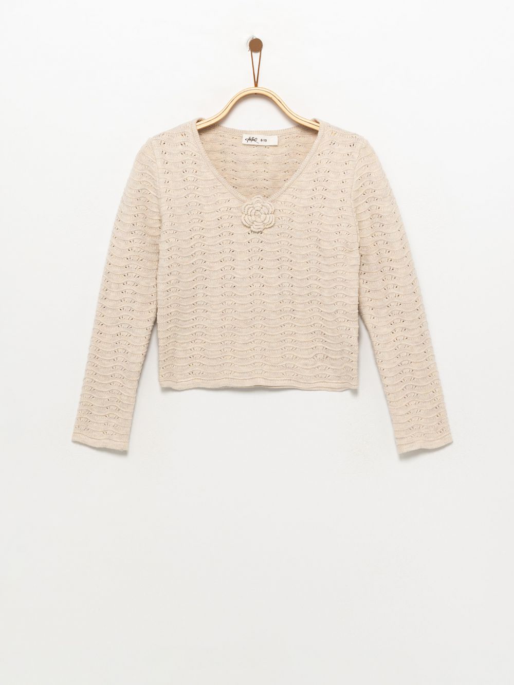 סריג ארוך עם פרח