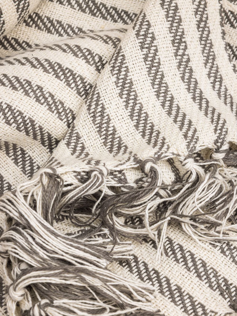 שמיכת טלווזיה פסים אפור לבן  130X180CM