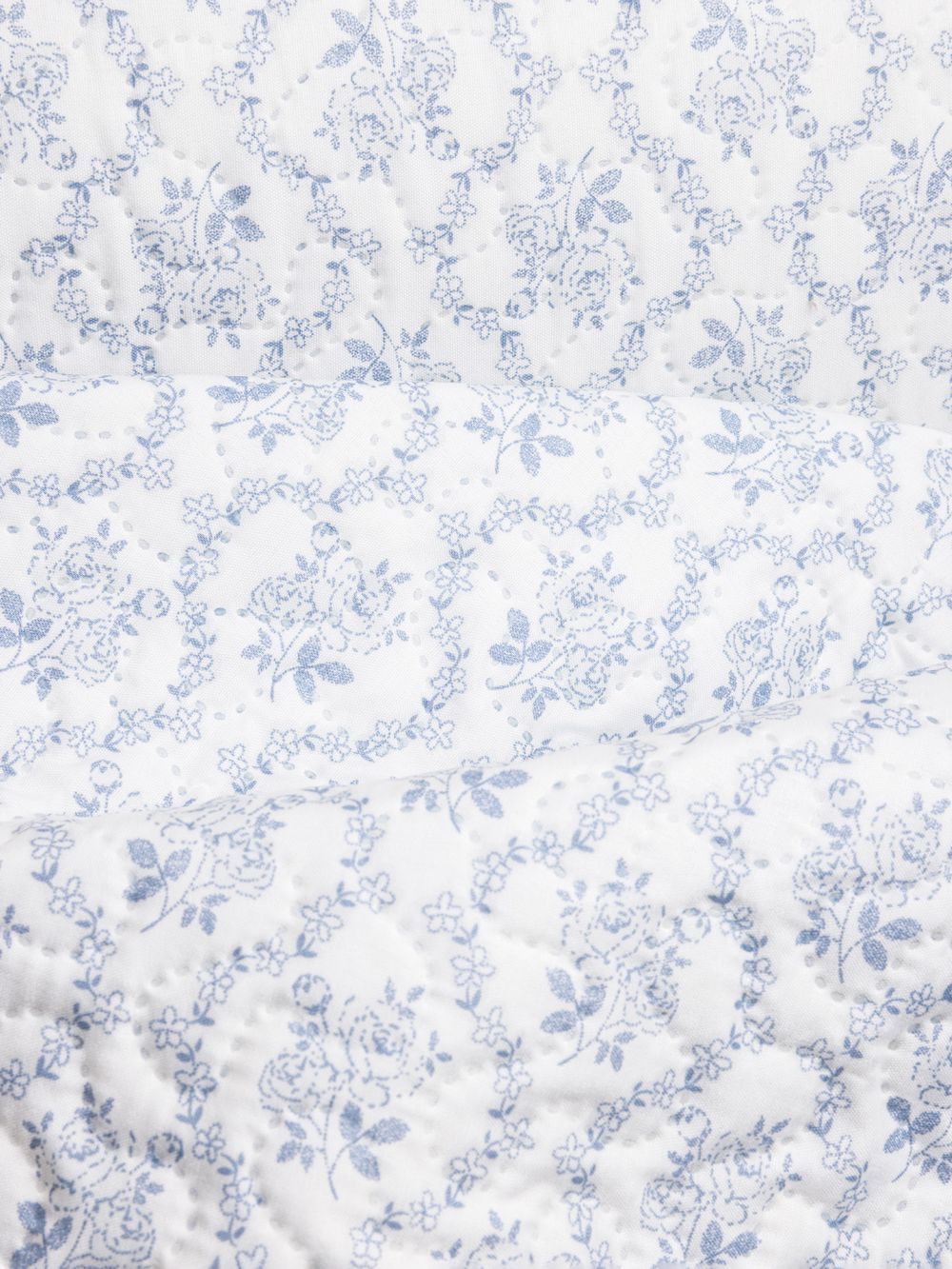 שמיכת קיץ פרחים כחולים קווילט עם מילוי 150X200CM