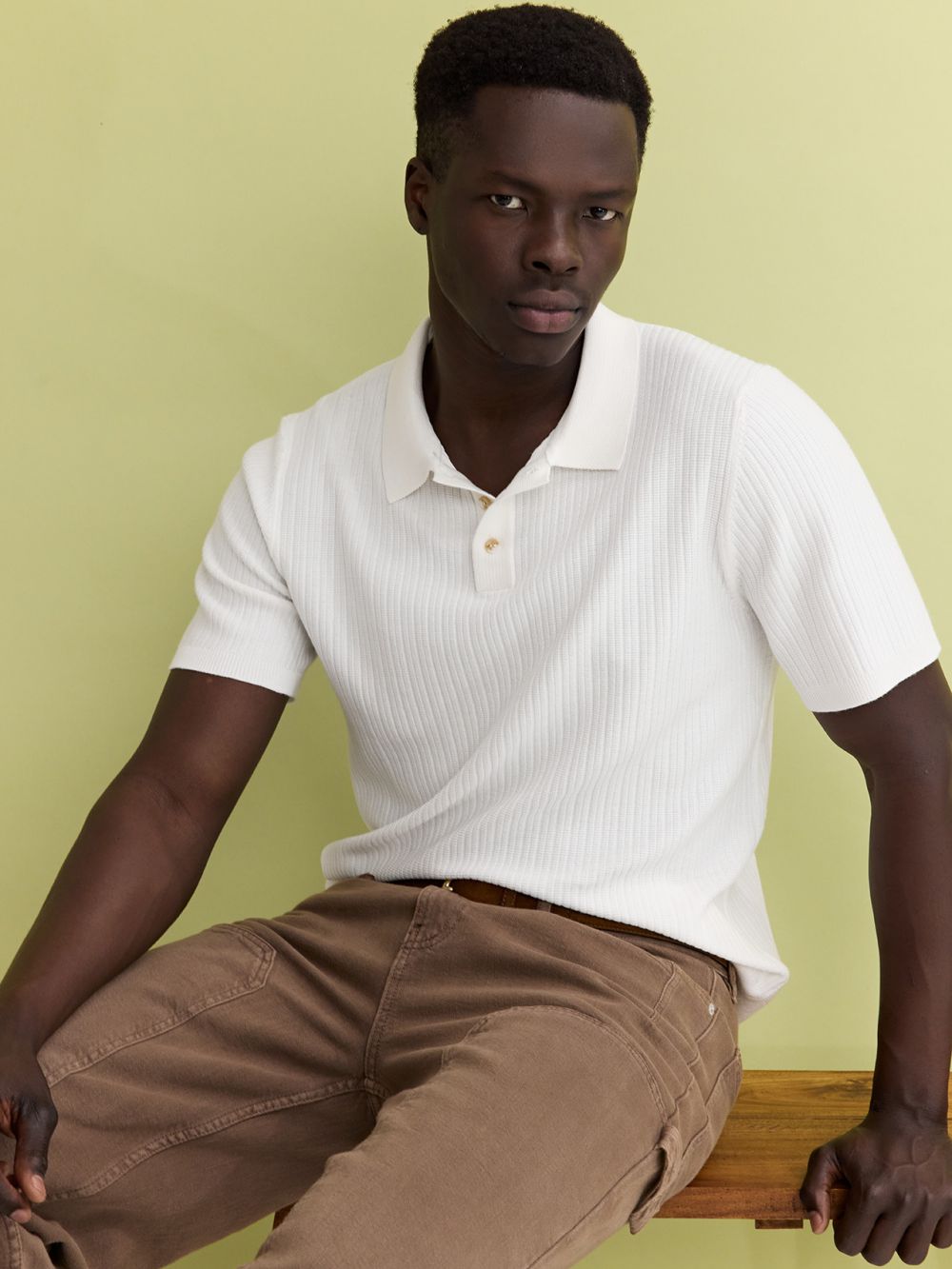 חולצת פולו סרוגה