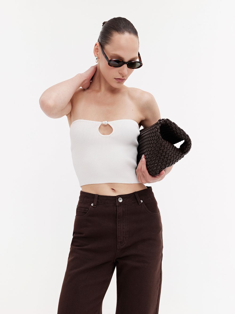 טופ סטרפלס סרוג