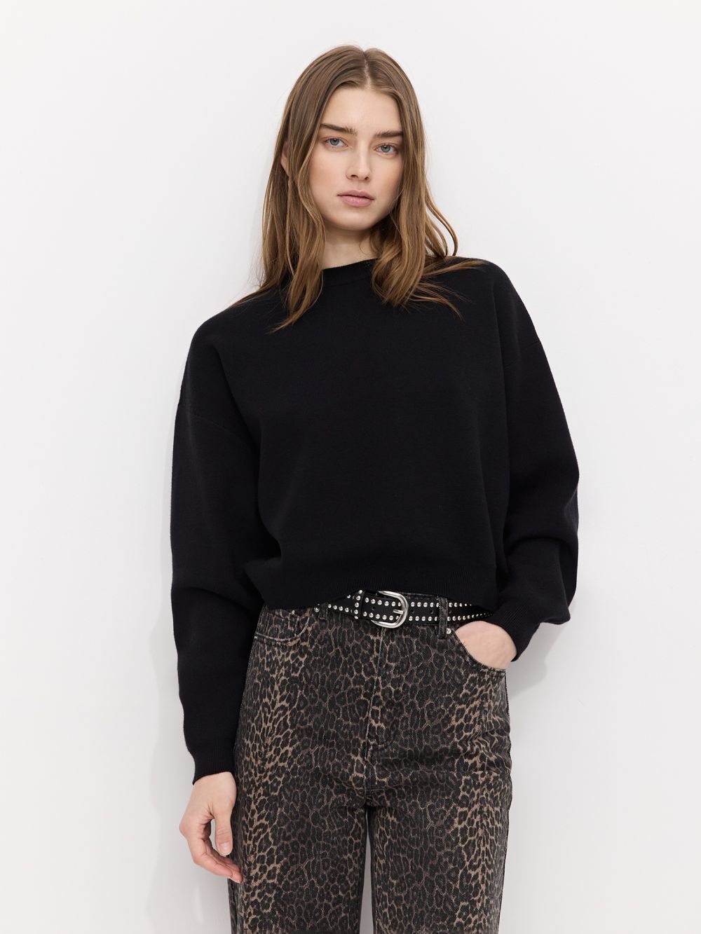 סווטשירט סריג חלק