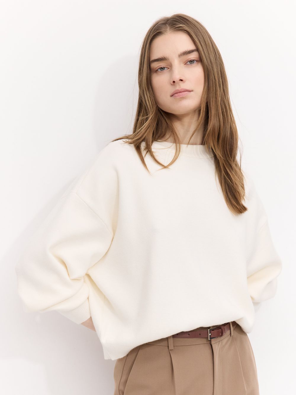 סווטשירט סריג חלק