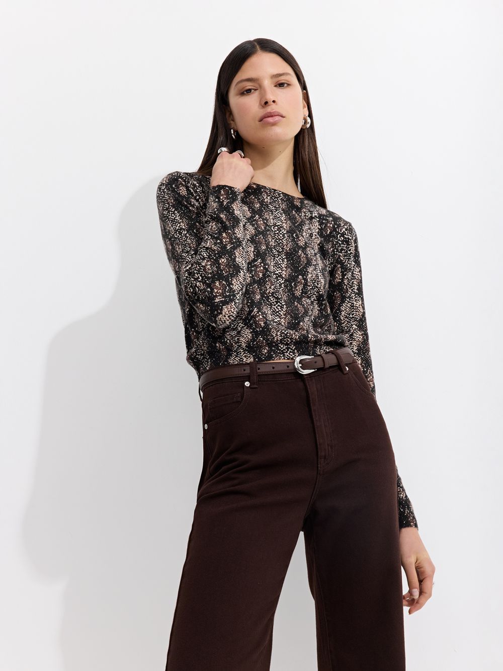 סריג עם הדפס חיה