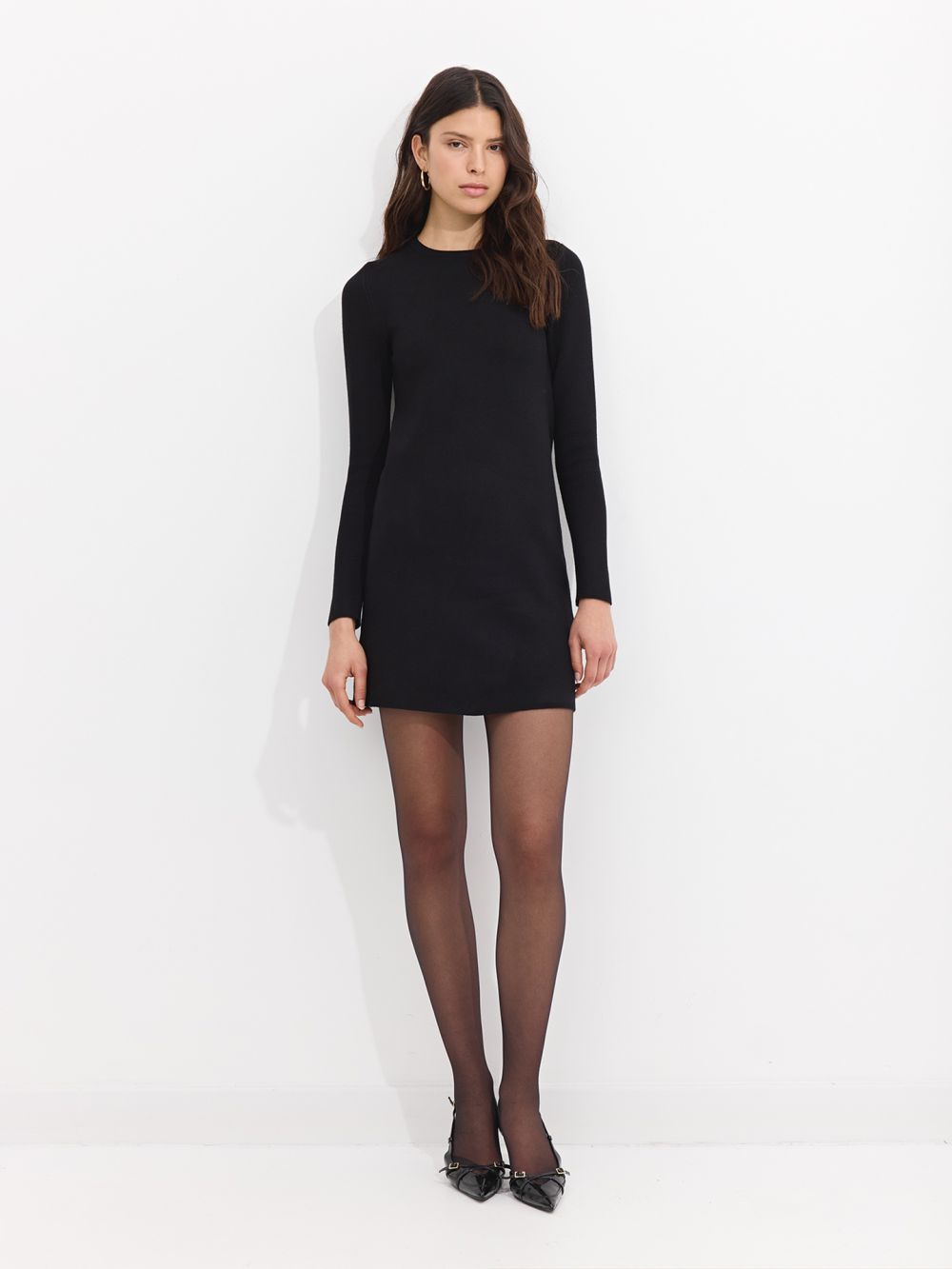 שמלת סריג באורך מיני