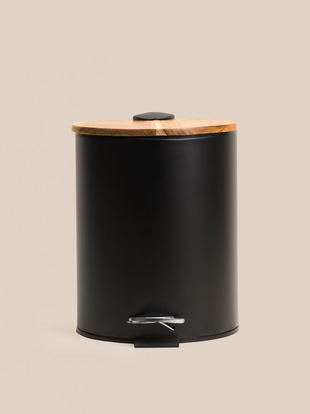 פח אמבטיה 5 ליטר עם מכסה עץ