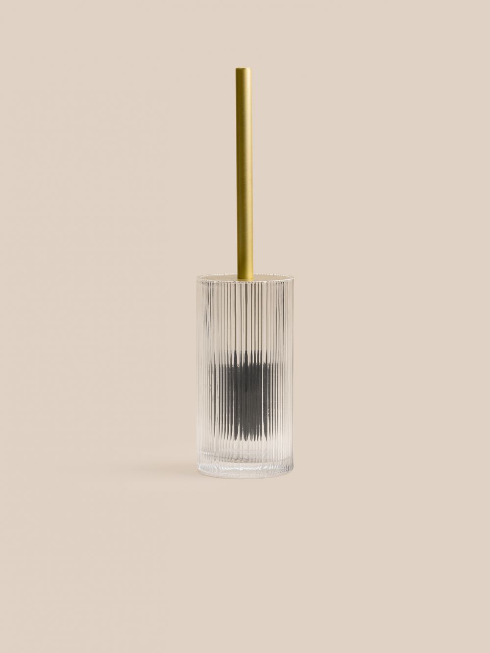 מברשת אסלה זכוכית וזהב עדי