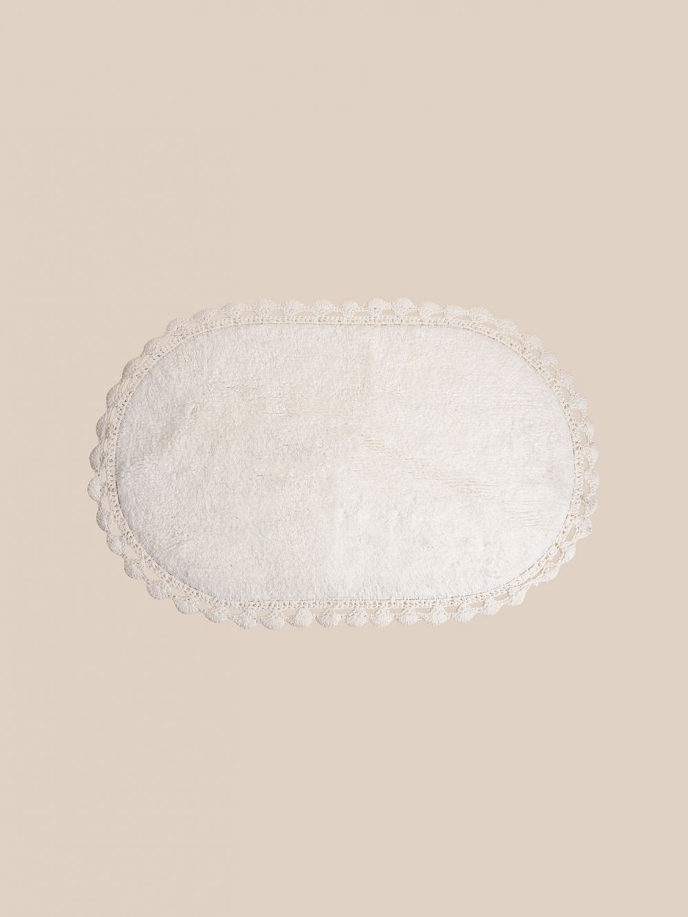 שטיח אמבט אובלי עם מסגרת קרושה