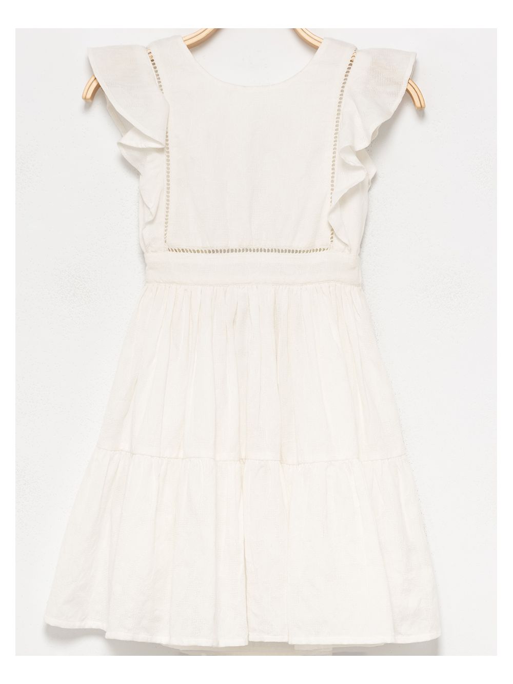 שמלה עם שרוולי וולנים