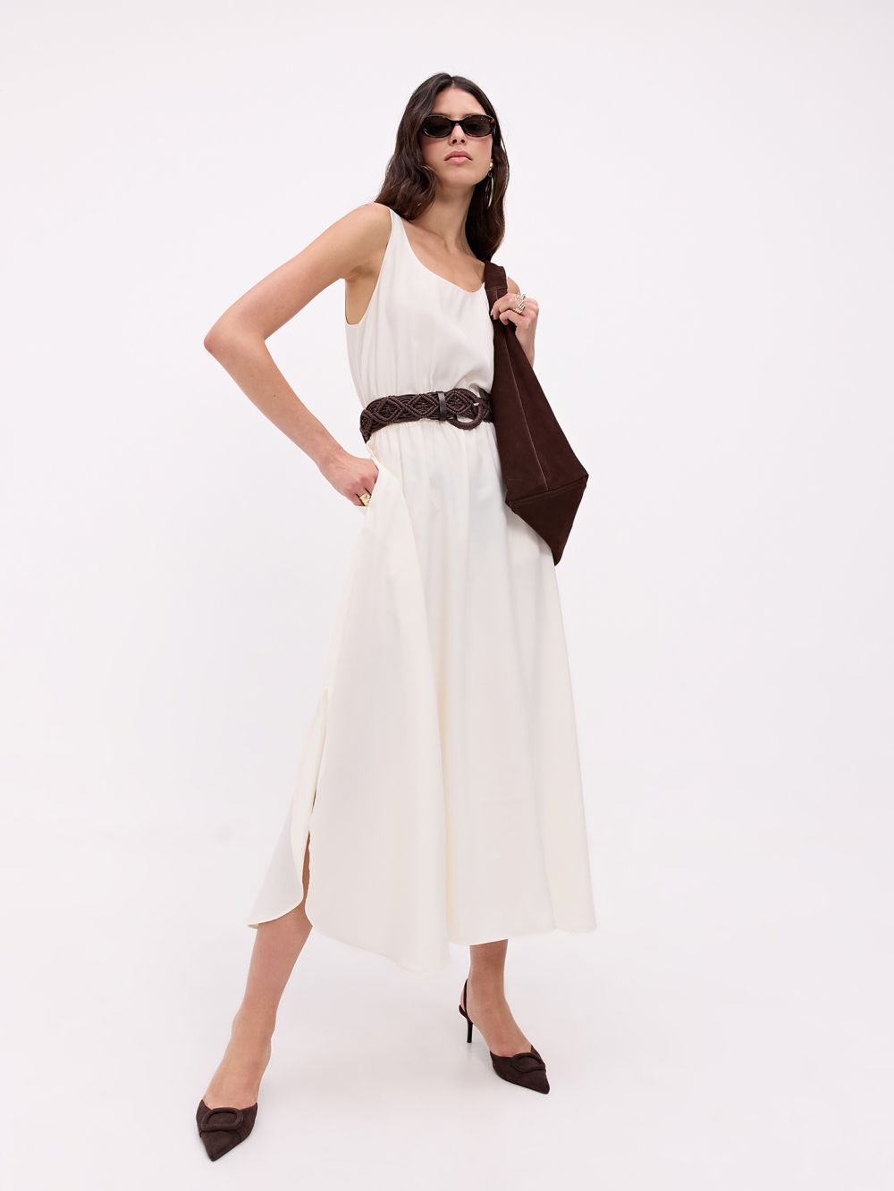 שמלת מקסי עם גומי במותן