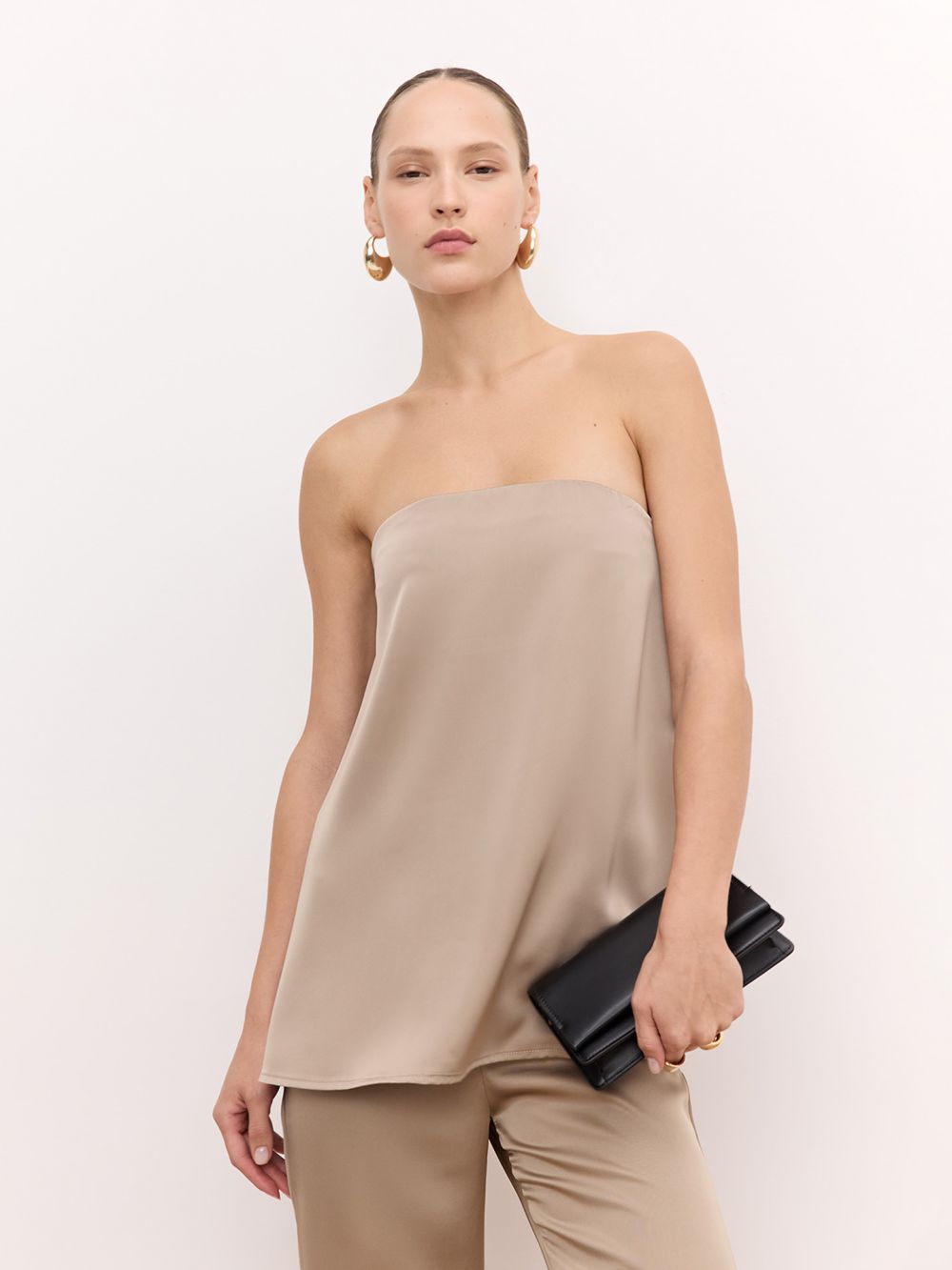 טופ סאטן סטרפלס