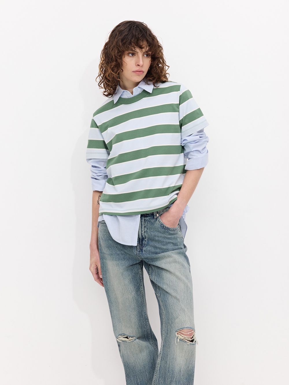 טי שירט כותנה BOXY