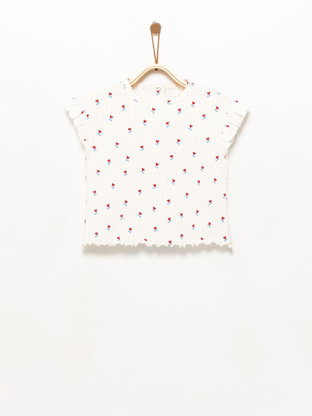 טי-שירט טקסטורה עם הדפס