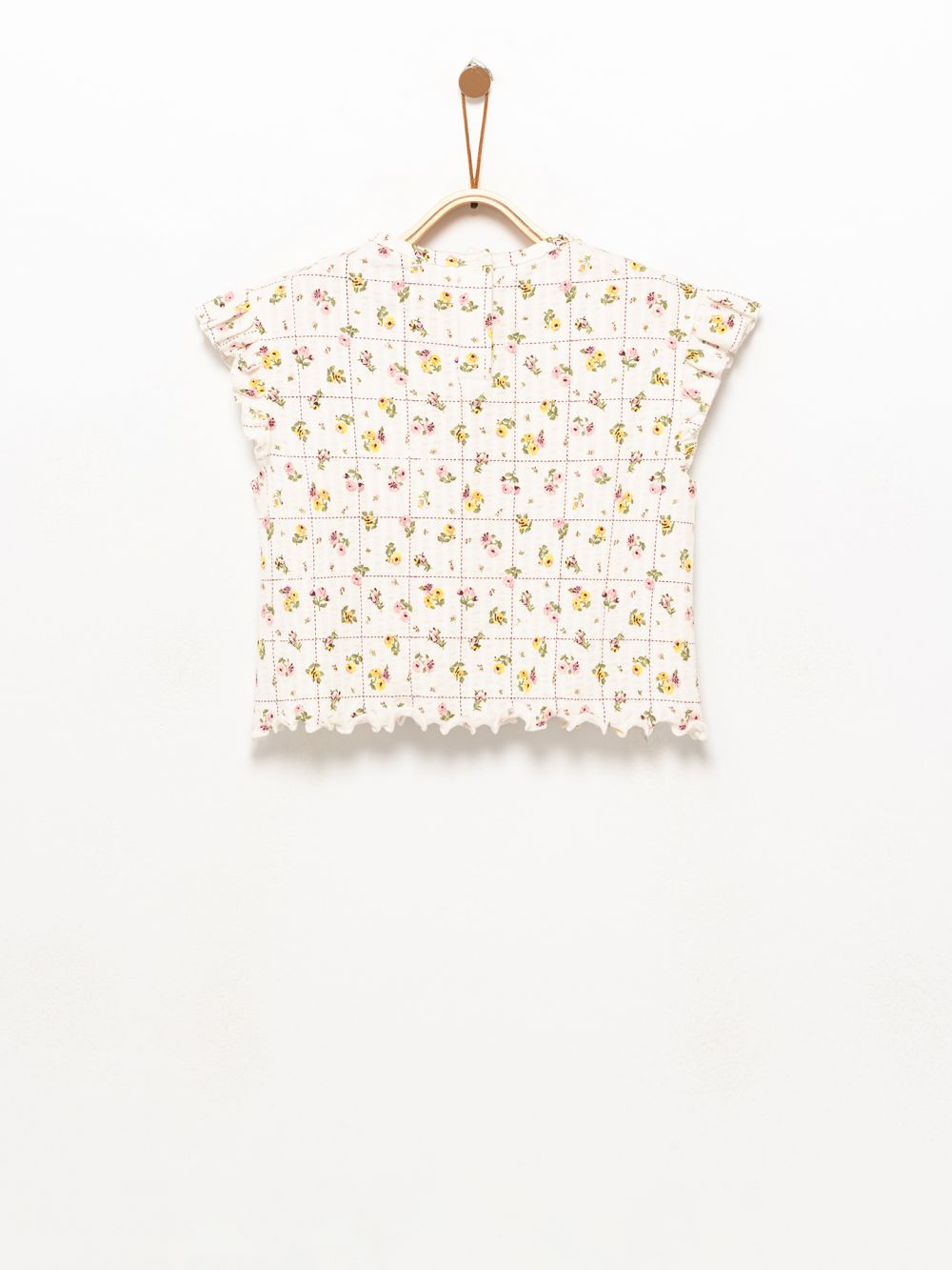 טי-שירט טקסטורה עם הדפס