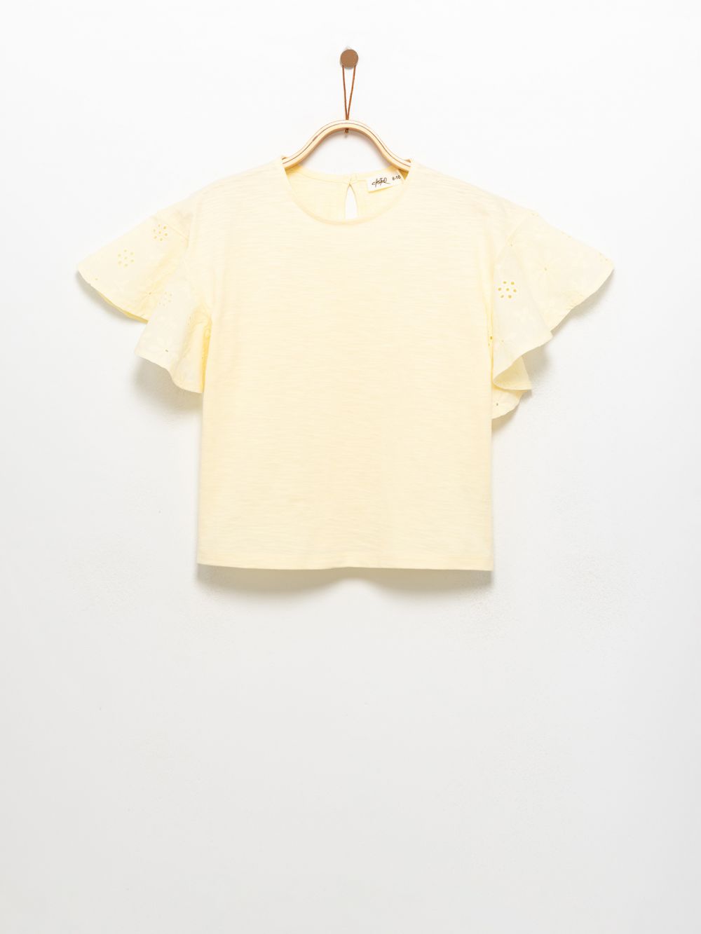 חולצה עם שרוול קצר ורקמה