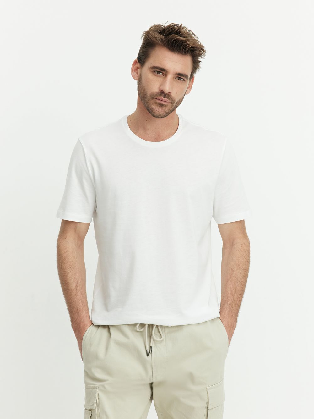 טי-שירט פימה חלקה Regular Fit