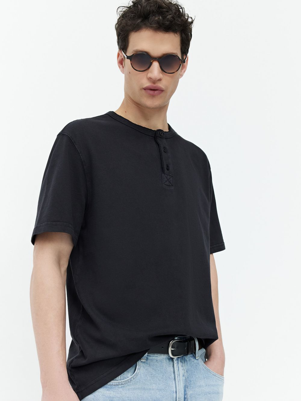 טי-שירט כפתורים BOXY FIT