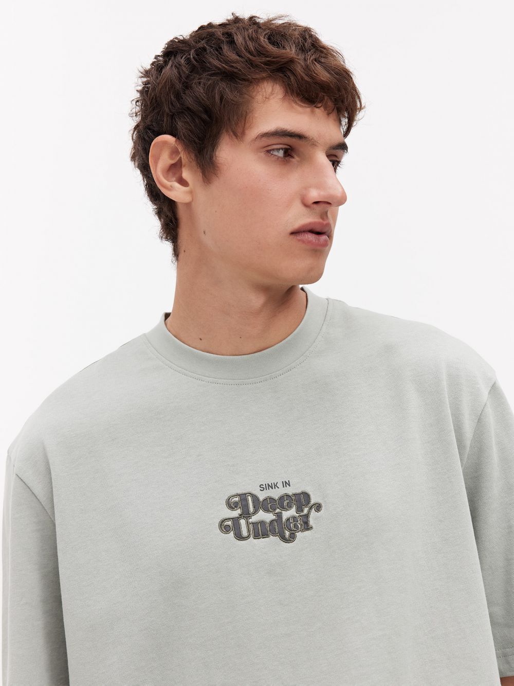 טי-שירט RELAXED FIT רקומה